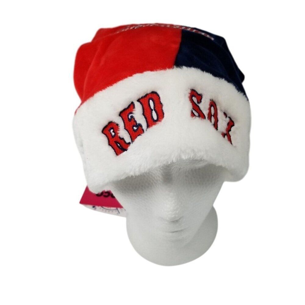 Boston Red Sox Santa Hat 2018 9X World Series Championship MLB Christmas Cap